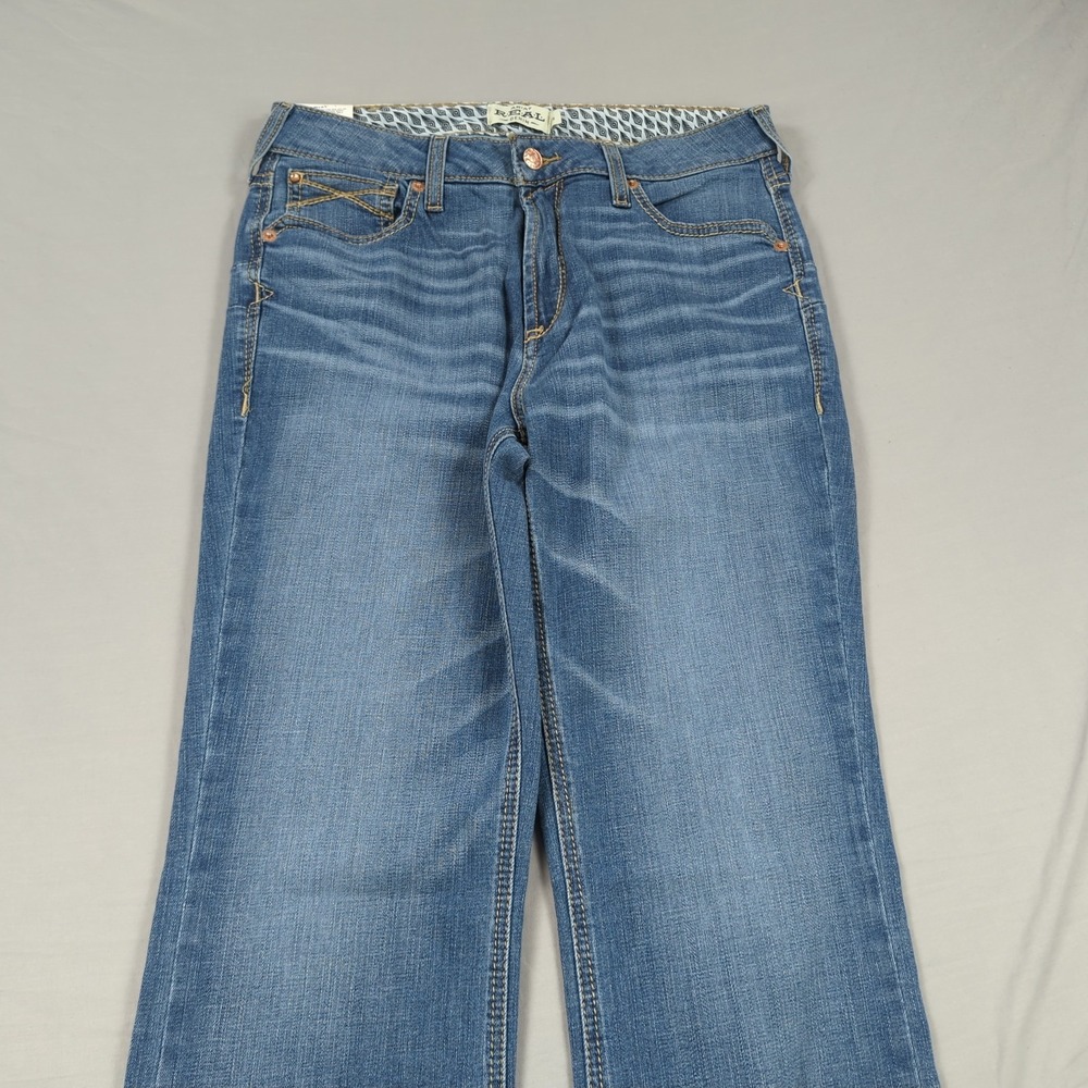 Ariat Jeans Womens 31 Blue Boot Cut Western Cowgirl Real Denim Rodeo New - Picture 2 of 16